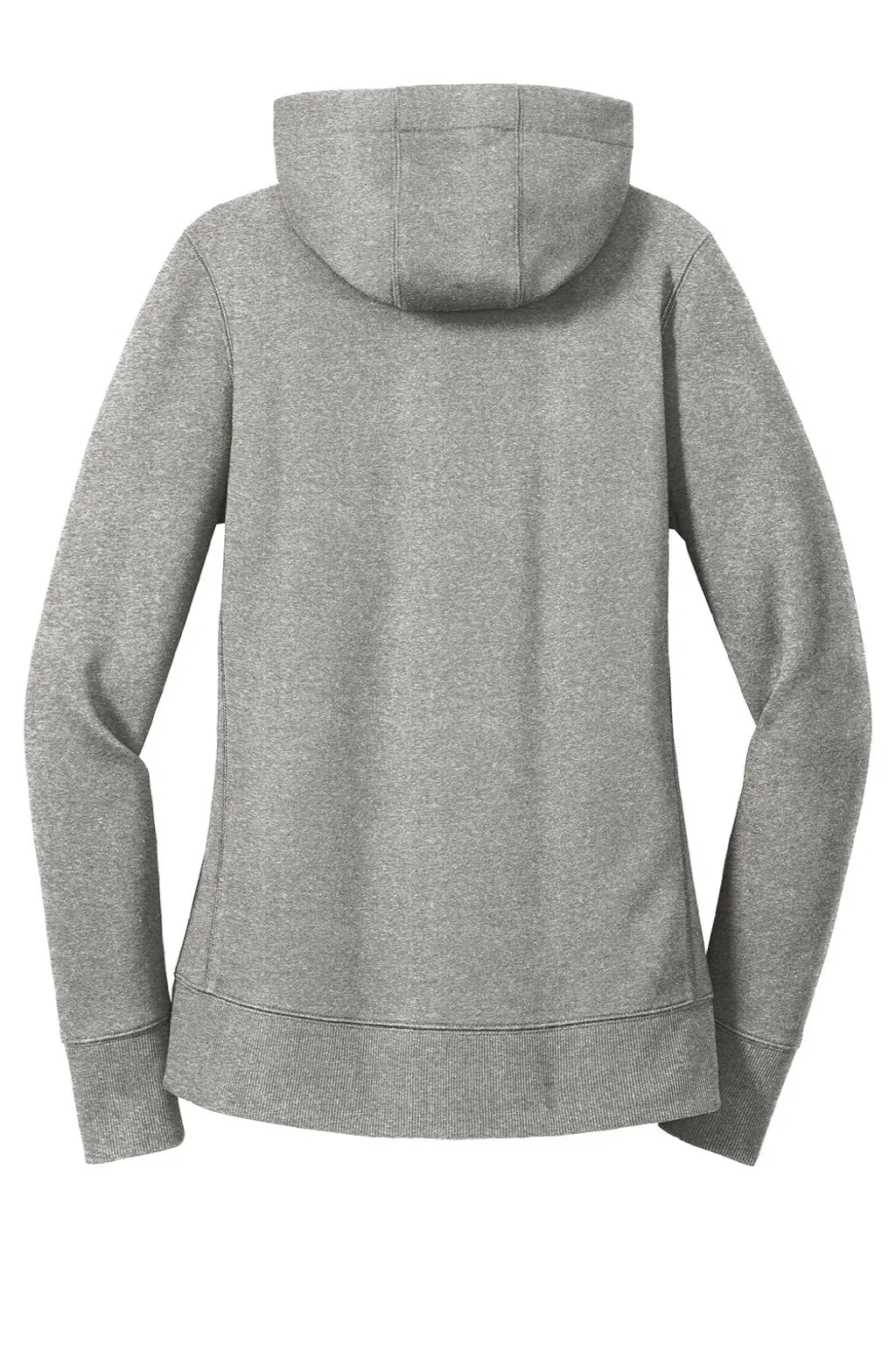 New Era Womens Sueded French Terry Full Zip Hooded Sweatshirt Hoodie w/ Pockets - Light Graphite Grey Twist