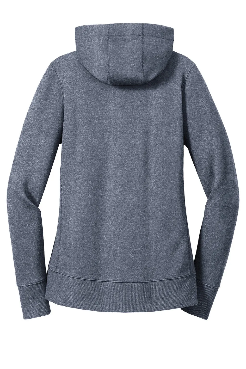 New Era Womens Sueded French Terry Full Zip Hooded Sweatshirt Hoodie w/ Pockets - Navy Blue Twist