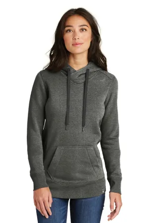 New Era Womens Sueded French Terry Hooded Sweatshirt Hoodie w/ Pouch Pocket - Black Twist  Buy original Clothing New-Era