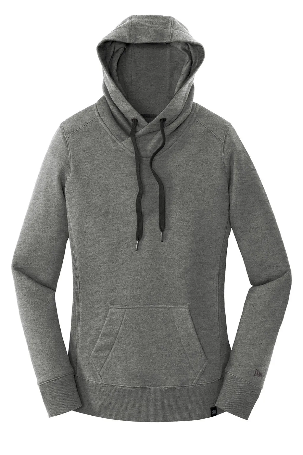New Era Womens Sueded French Terry Hooded Sweatshirt Hoodie w/ Pouch Pocket - Black Twist  Buy original Clothing New-Era