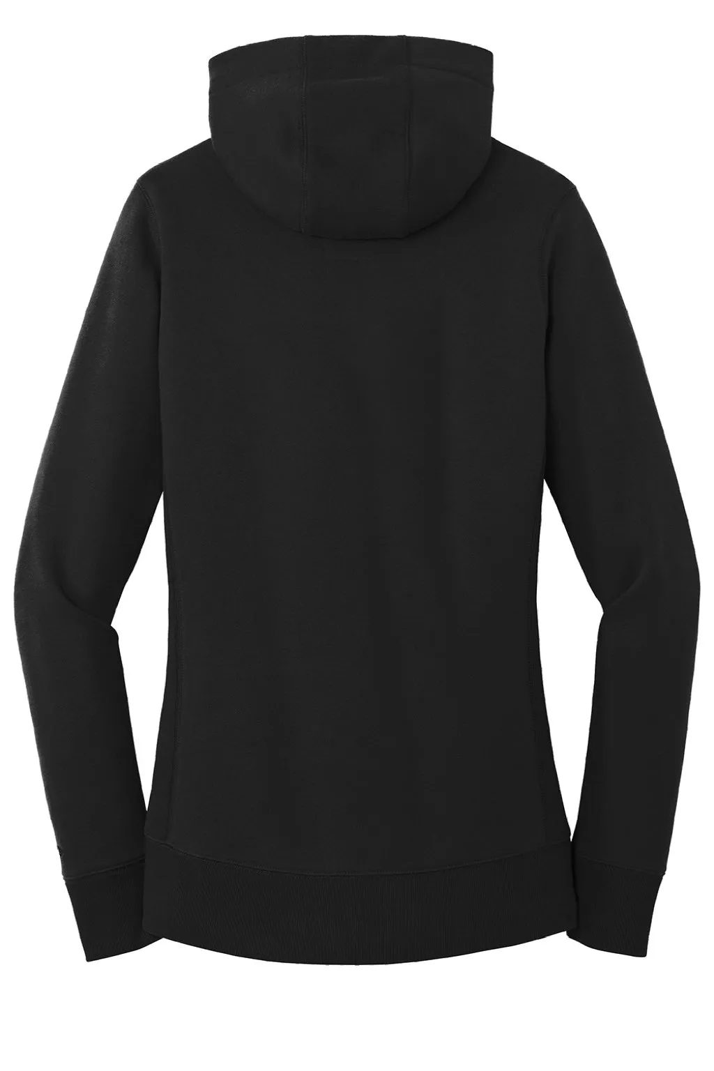 New Era Womens Sueded French Terry Hooded Sweatshirt Hoodie w/ Pouch Pocket - Black