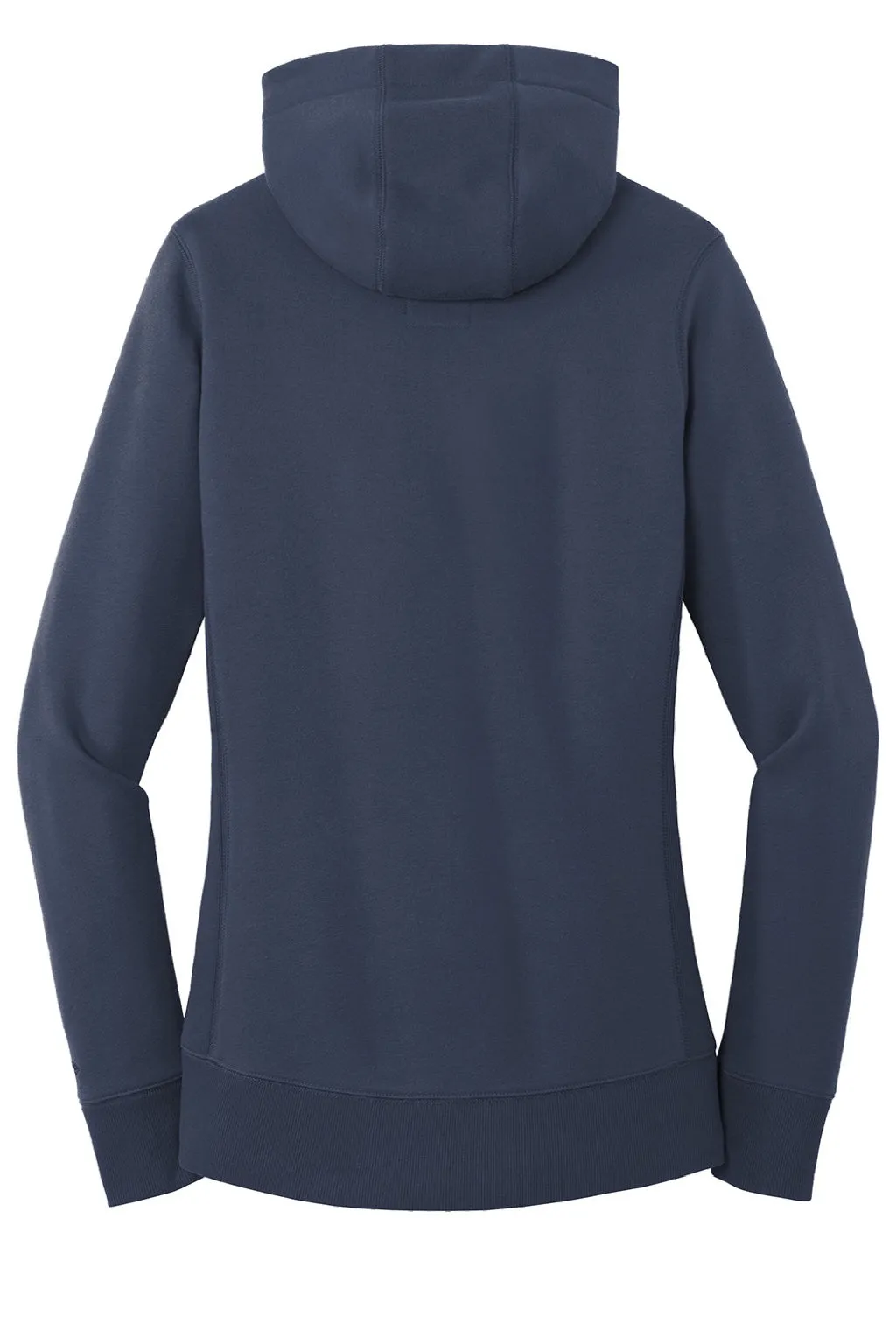 New Era Womens Sueded French Terry Hooded Sweatshirt Hoodie w/ Pouch Pocket - Navy Blue