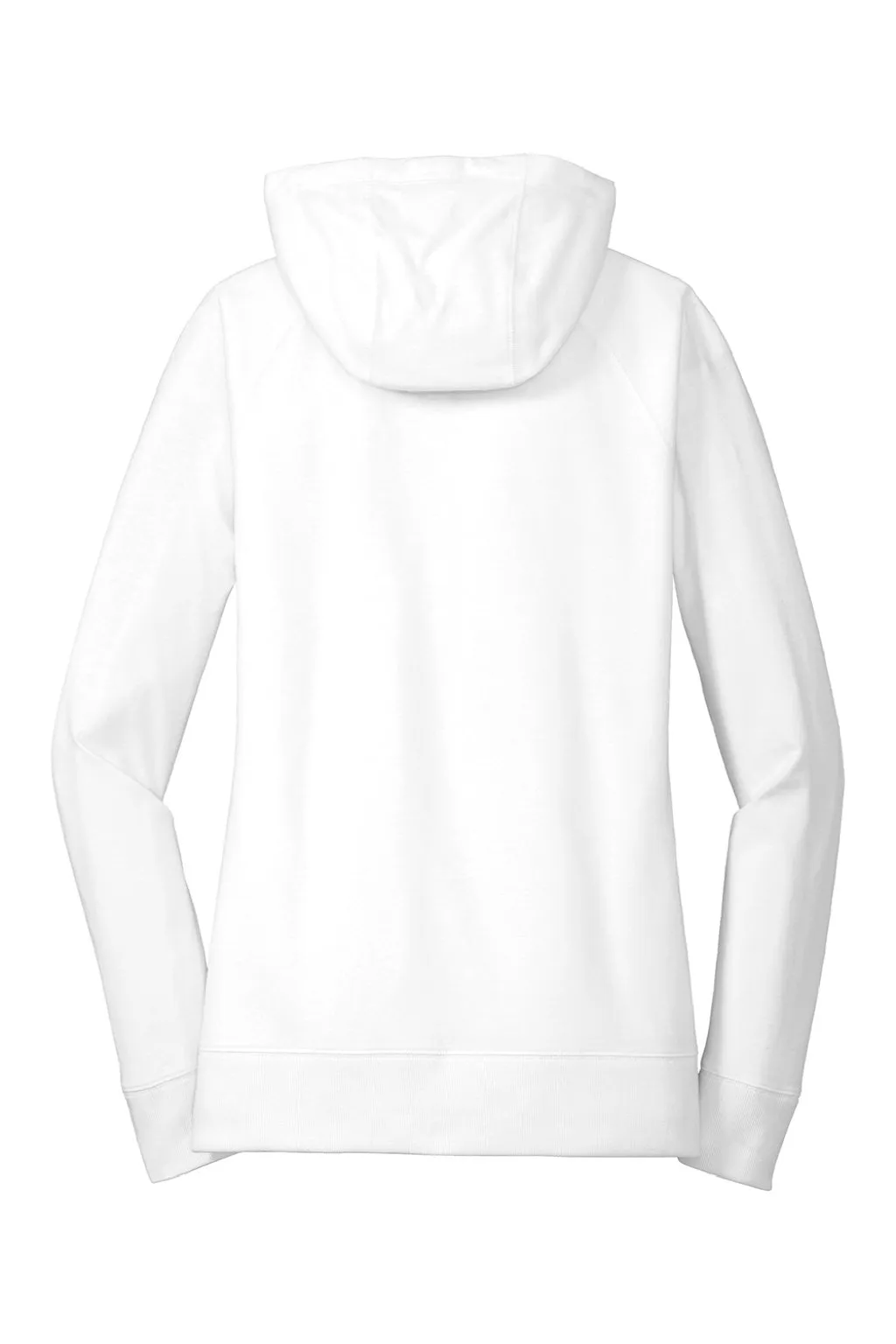 New Era Womens Sueded Full Zip Hooded Sweatshirt Hoodie w/ Pockets - White