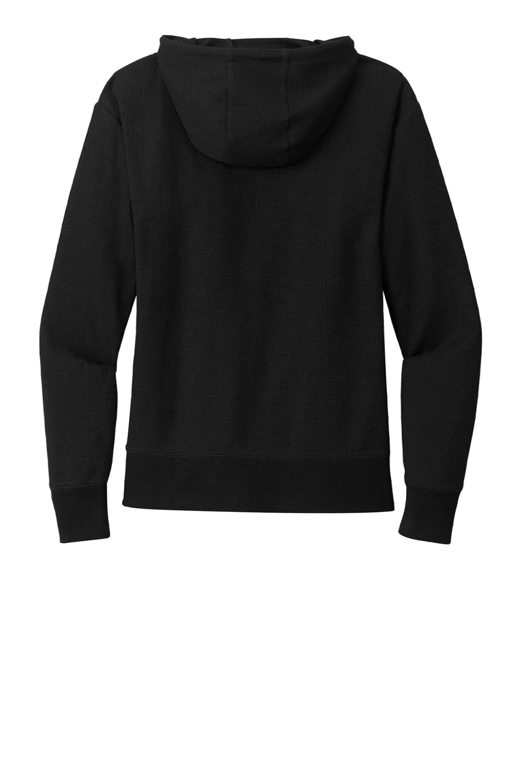 New Era Womens Thermal Full Zip Hooded Sweatshirt Hoodie w/ Pockets - Black