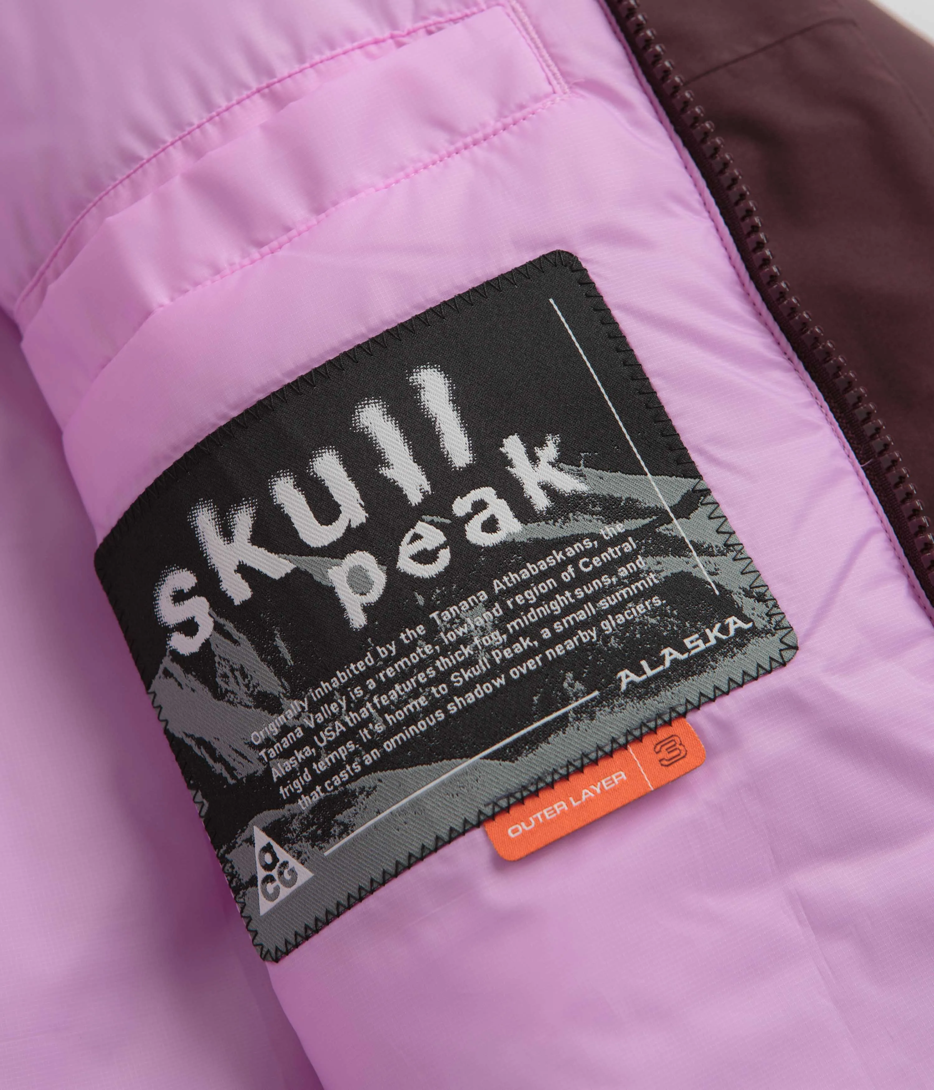Nike ACG Skull Peak Jacket - Burgundy Crush / Beyond Pink / Summit White Nike ACG Outdoor Clothing