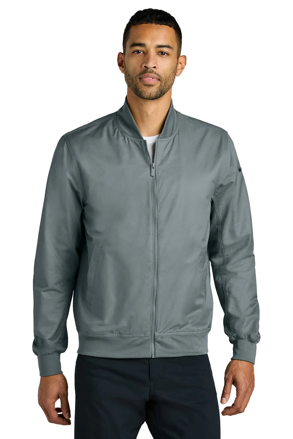 Nike Mens Full Zip Bomber Jacket - Cool Grey