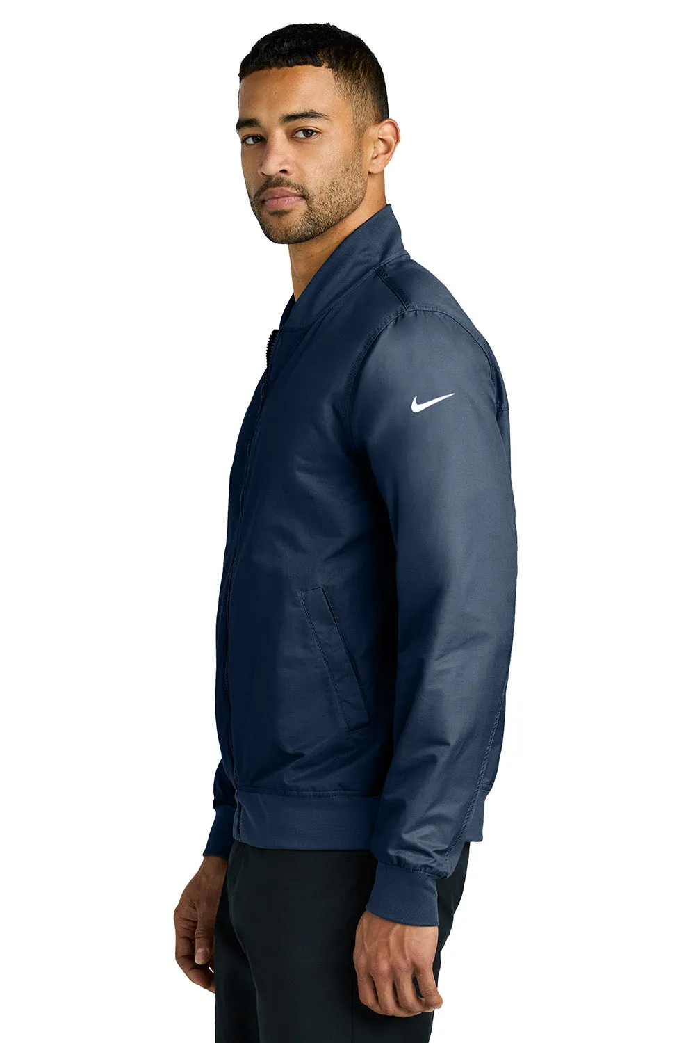 Nike Mens Full Zip Bomber Jacket - Midnight Navy Blue