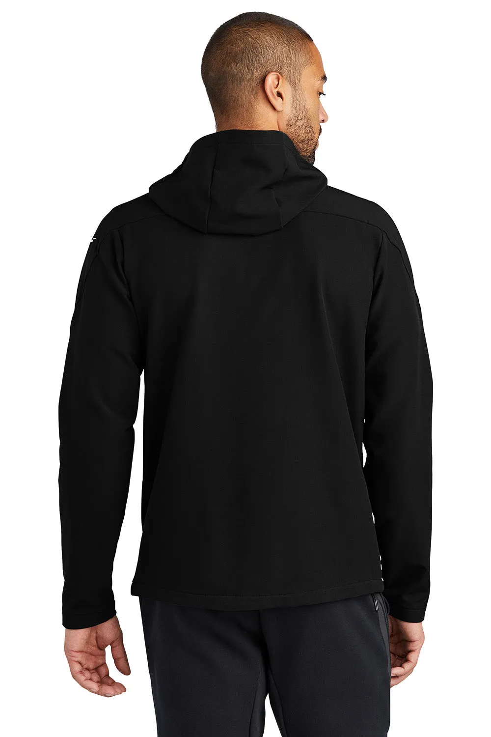 Nike Mens Moisture Wicking Soft Shell Full Zip Hooded Jacket - Black
