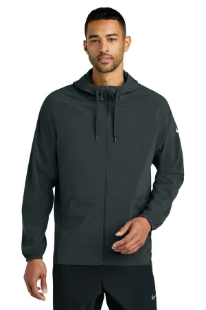Nike Mens Pro Dri-Fit Moisture Wicking Full Zip Hooded Jacket - Anthracite Grey