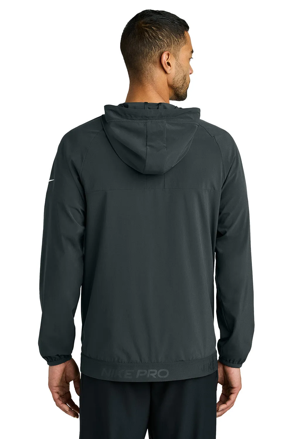 Nike Mens Pro Dri-Fit Moisture Wicking Full Zip Hooded Jacket - Anthracite Grey