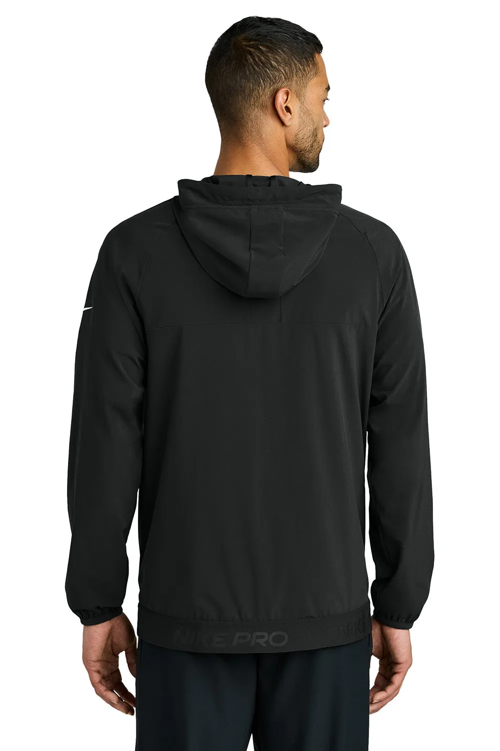 Nike Mens Pro Dri-Fit Moisture Wicking Full Zip Hooded Jacket - Black