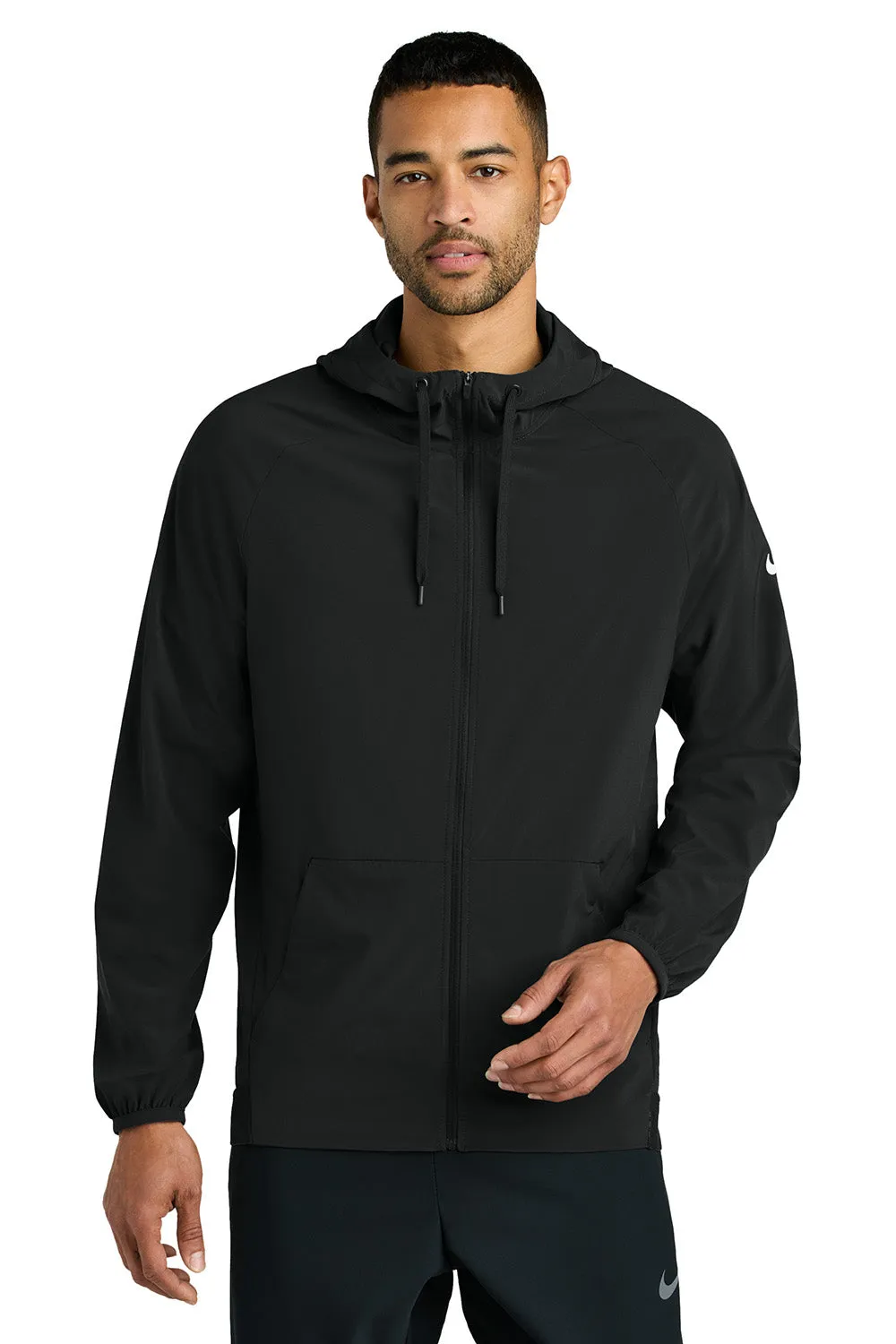 Nike Mens Pro Dri-Fit Moisture Wicking Full Zip Hooded Jacket - Black