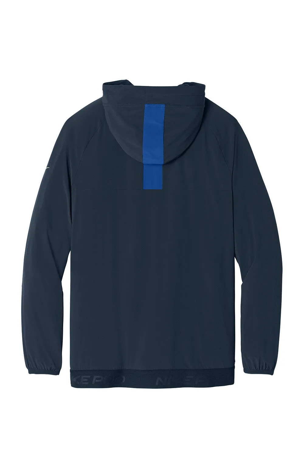 Nike Mens Pro Dri-Fit Moisture Wicking Full Zip Hooded Jacket - Navy Blue/Game Royal Blue