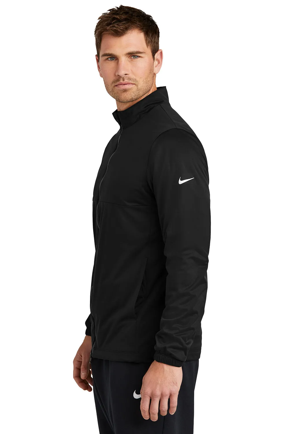 Nike Mens Storm-Fit Wind & Water Resistant Full Zip Jacket - Black