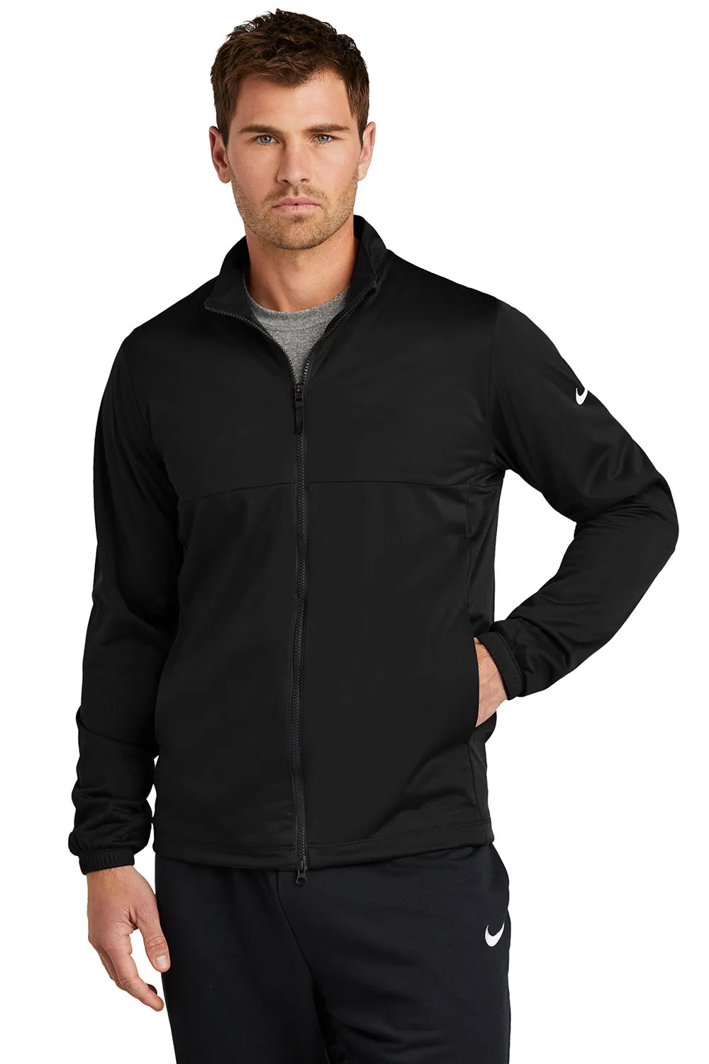 Nike Mens Storm-Fit Wind & Water Resistant Full Zip Jacket - Black