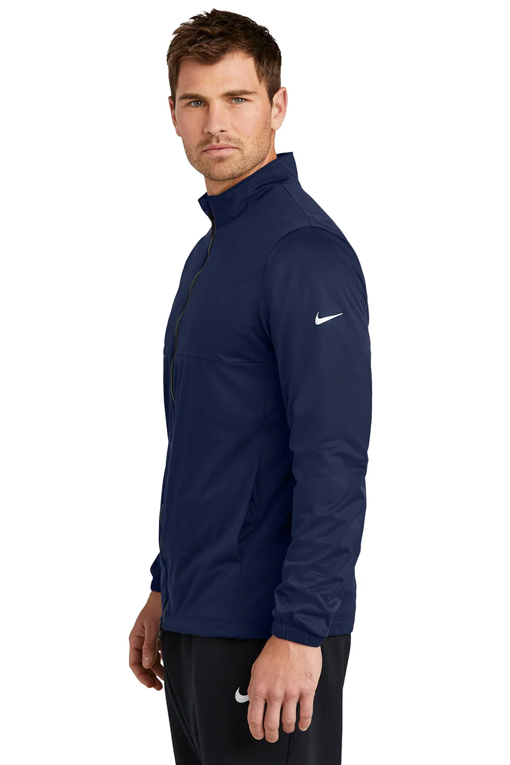 Nike Mens Storm-Fit Wind & Water Resistant Full Zip Jacket - College Navy Blue