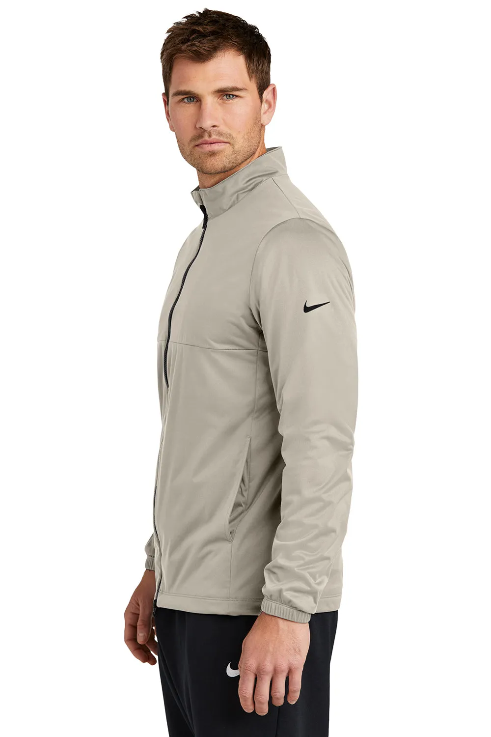 Nike Mens Storm-Fit Wind & Water Resistant Full Zip Jacket - Stone