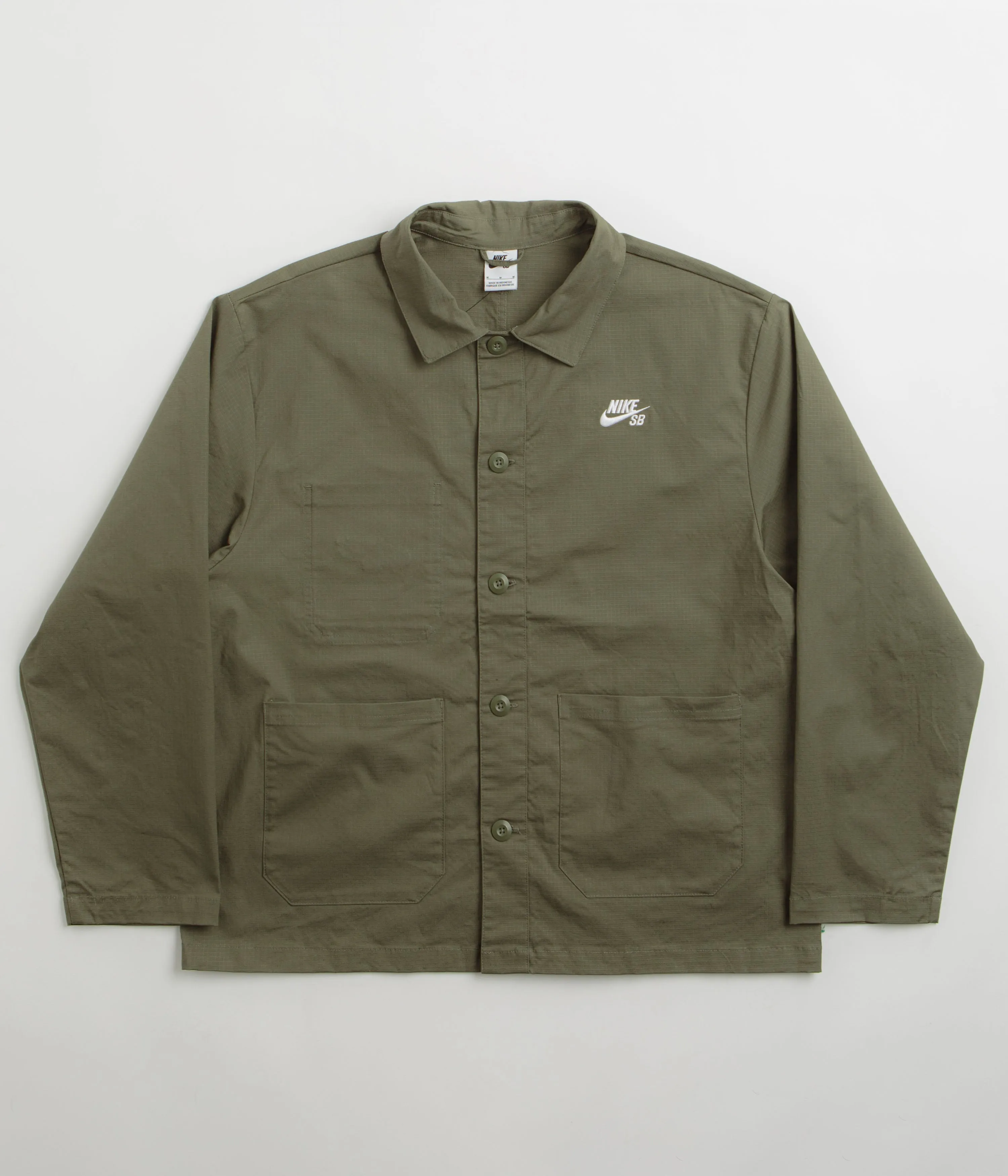 Nike SB Agnostic Chore Jacket - Medium Olive / White Nike SB Clothing