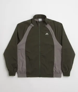 Nike SB Full Zip Woven Jacket - Sequoia / Cave Stone / White Nike SB Clothing