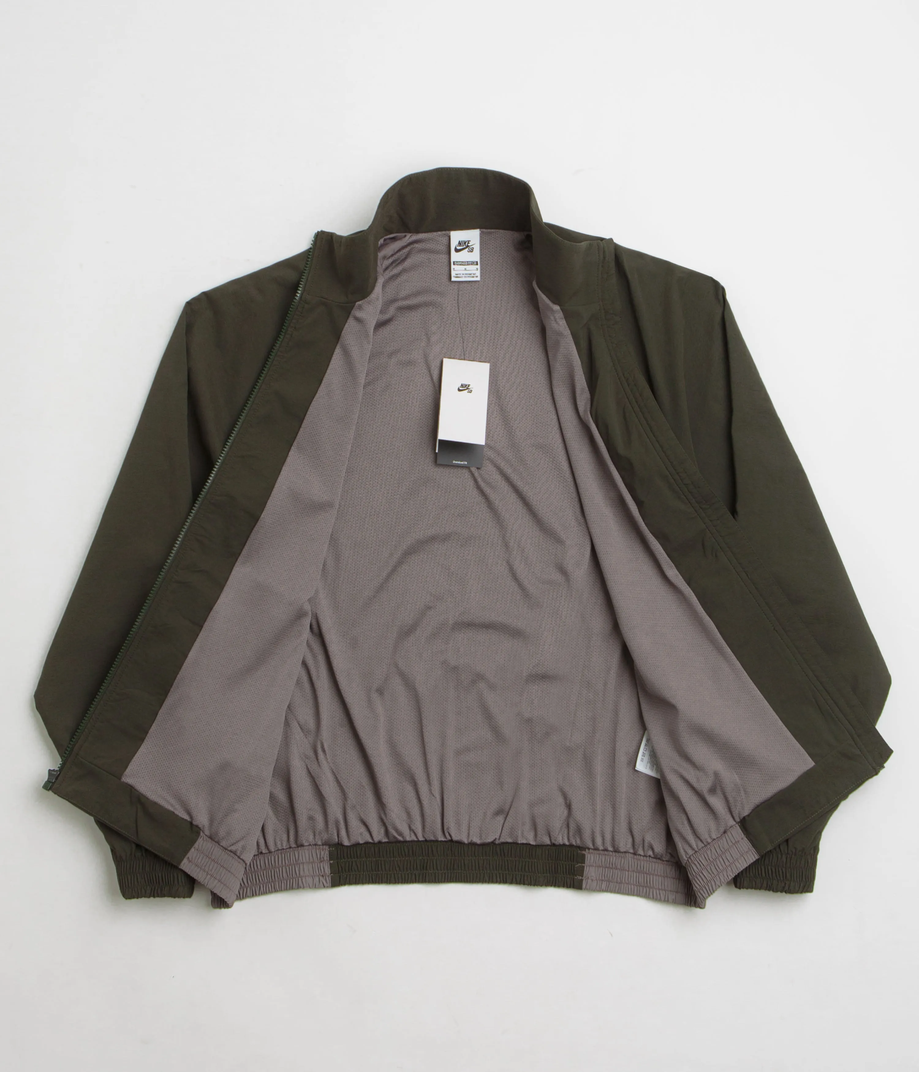 Nike SB Full Zip Woven Jacket - Sequoia / Cave Stone / White Nike SB Clothing