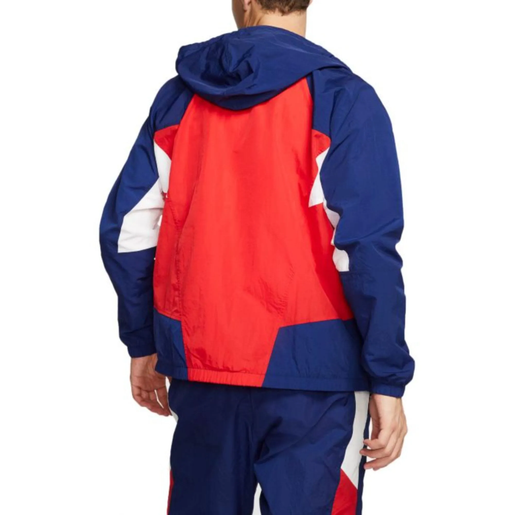 Nike Sportswear Heritage Windrunner Hooded Jacket Red/Blue  CJ4358-657 Men's