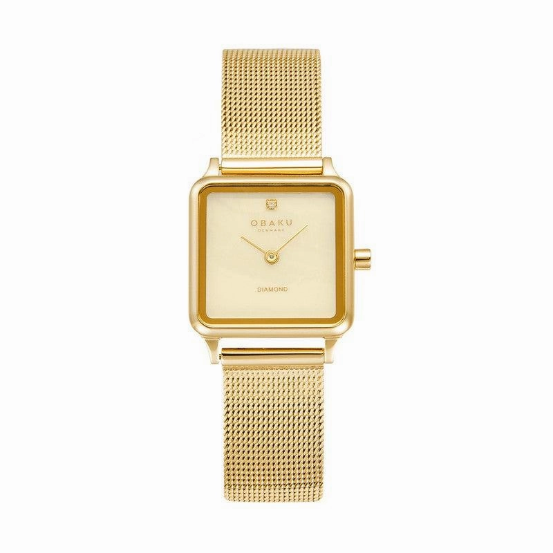 Obaku Adamas Gold - MOP Dial Stainless Steel Ladies Watch V301LXGGMG