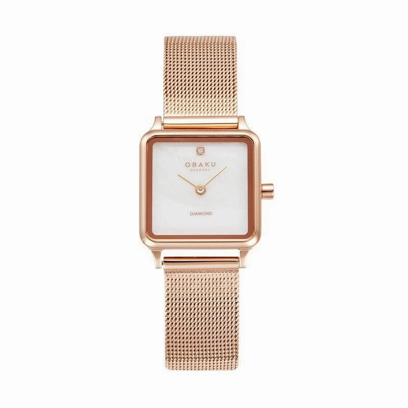 Obaku Adamas Rose - MOP Dial Stainless Steel Ladies Watch V301LXVWMV
