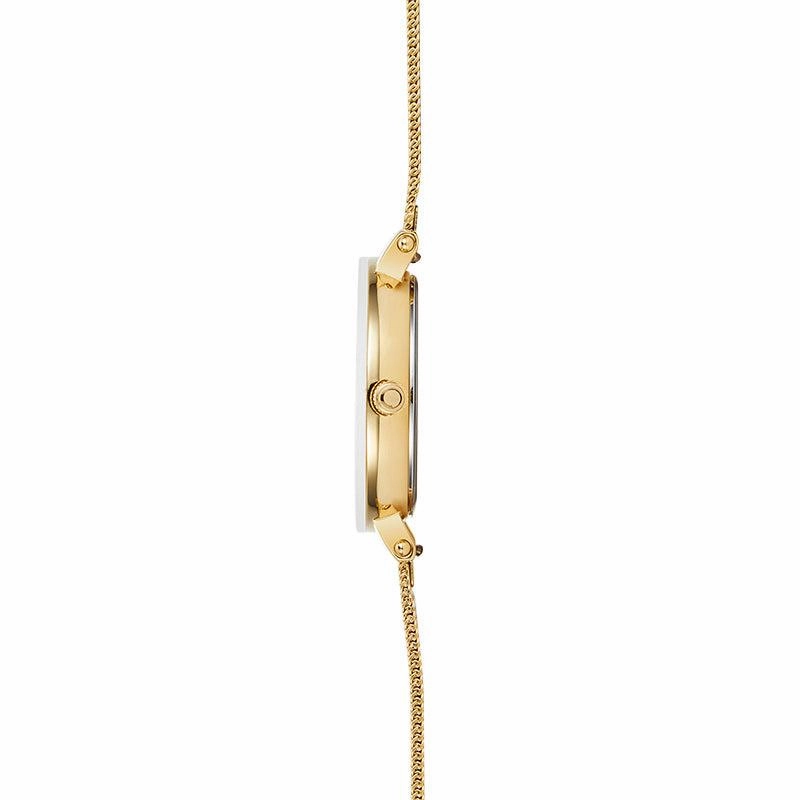 Obaku Lilje Gold - White Dial Ladies Watch V299LXGWMG-EJBGW