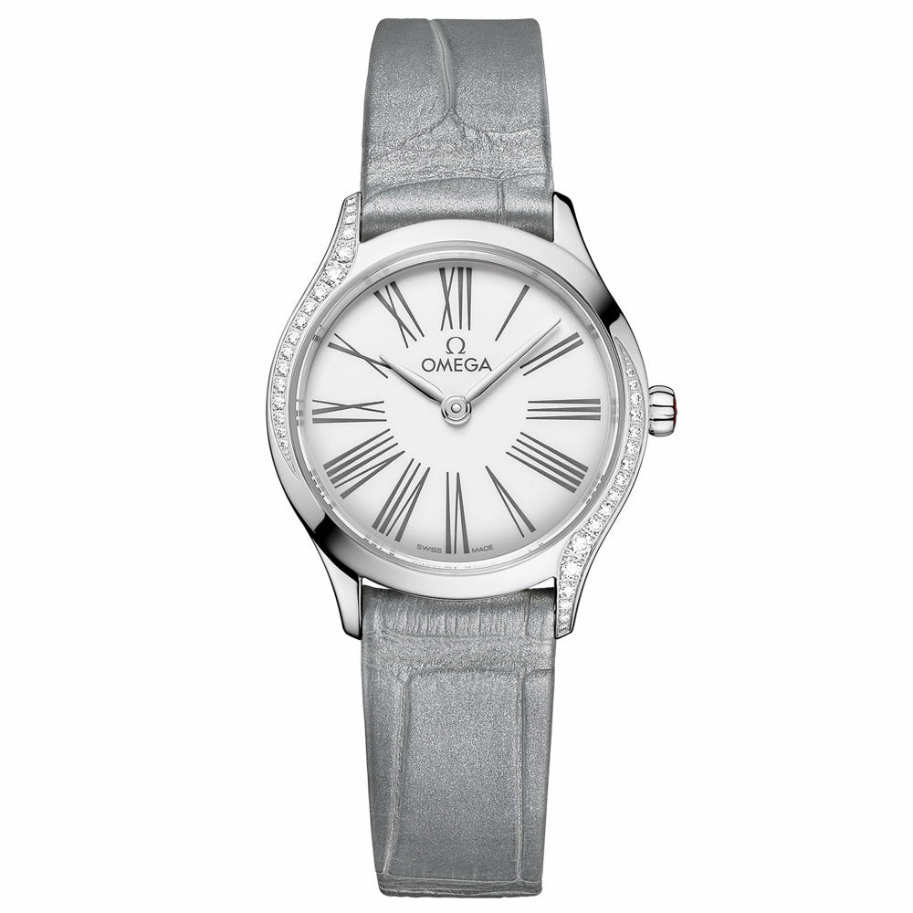 OMEGA De Ville Mini Tresor 26mm White Dial Diamond Quartz Ladies Watch 42818266004001