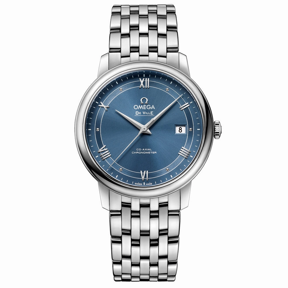 Omega De Ville Prestige 39.5mm Blue Dial Gents Automatic Watch 42410402003002