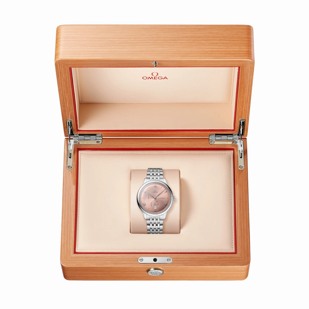 Omega De Ville Prestige Power Reserve 41mm Pink Dial Gents Automatic Watch 43410412110001