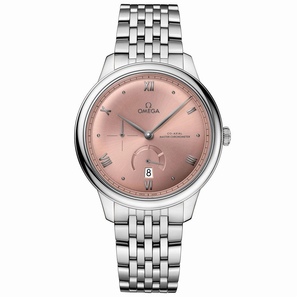 Omega De Ville Prestige Power Reserve 41mm Pink Dial Gents Automatic Watch 43410412110001