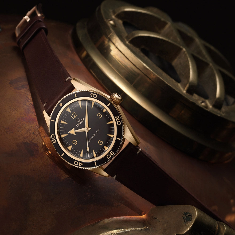 OMEGA Seamaster 300 41mm Brown Dial 9ct Bronze Gold Gents Automatic Watch 23492412110001