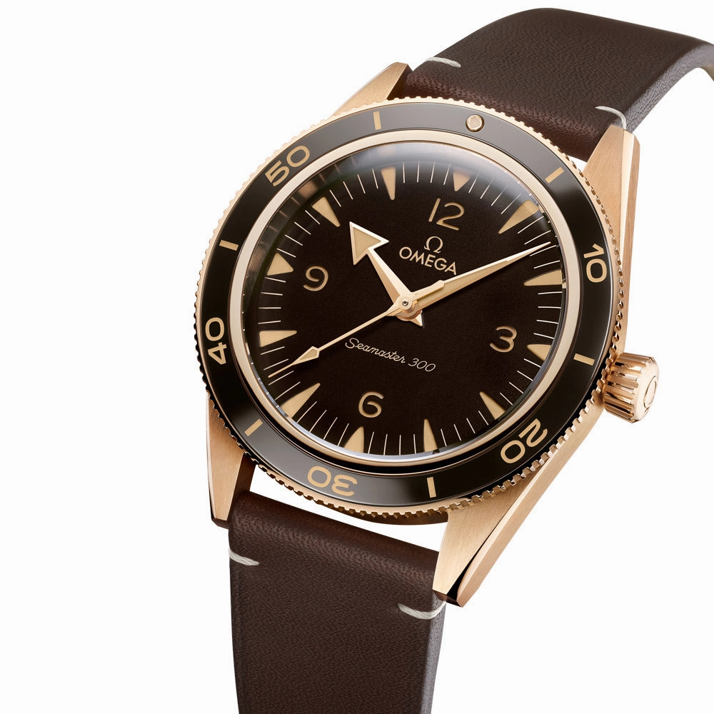 OMEGA Seamaster 300 41mm Brown Dial 9ct Bronze Gold Gents Automatic Watch 23492412110001