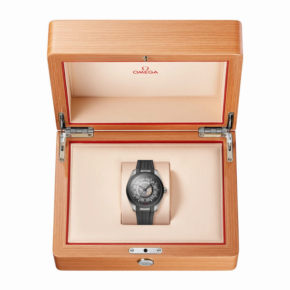 OMEGA Seamaster Aqua Terra 150M GMT Worldtimer 43mm Grey Dial Titanium Automatic Gents Watch 22092432299001