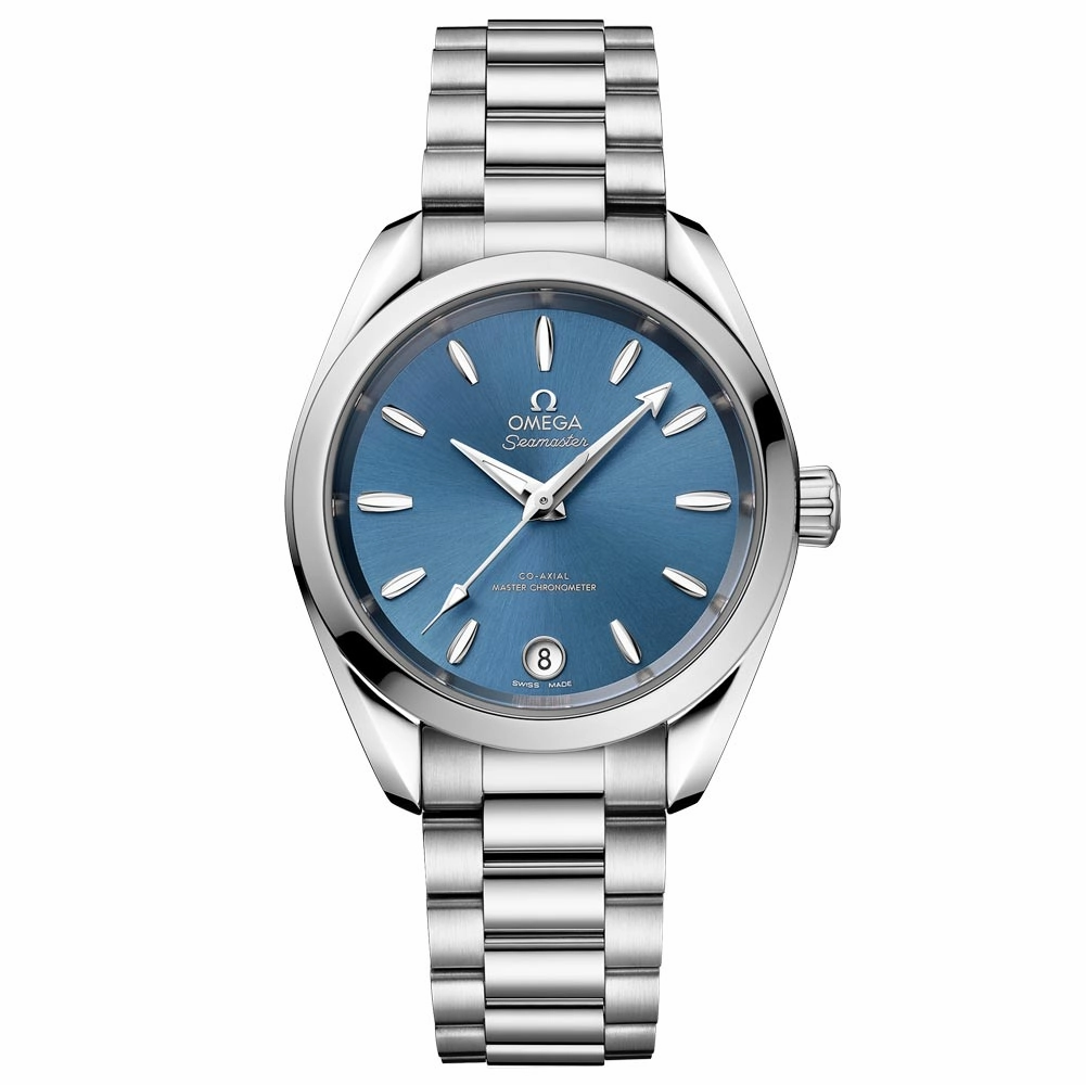 OMEGA Seamaster Aqua Terra Shades 34mm Blue Dial Automatic Ladies Watch 22010342003002