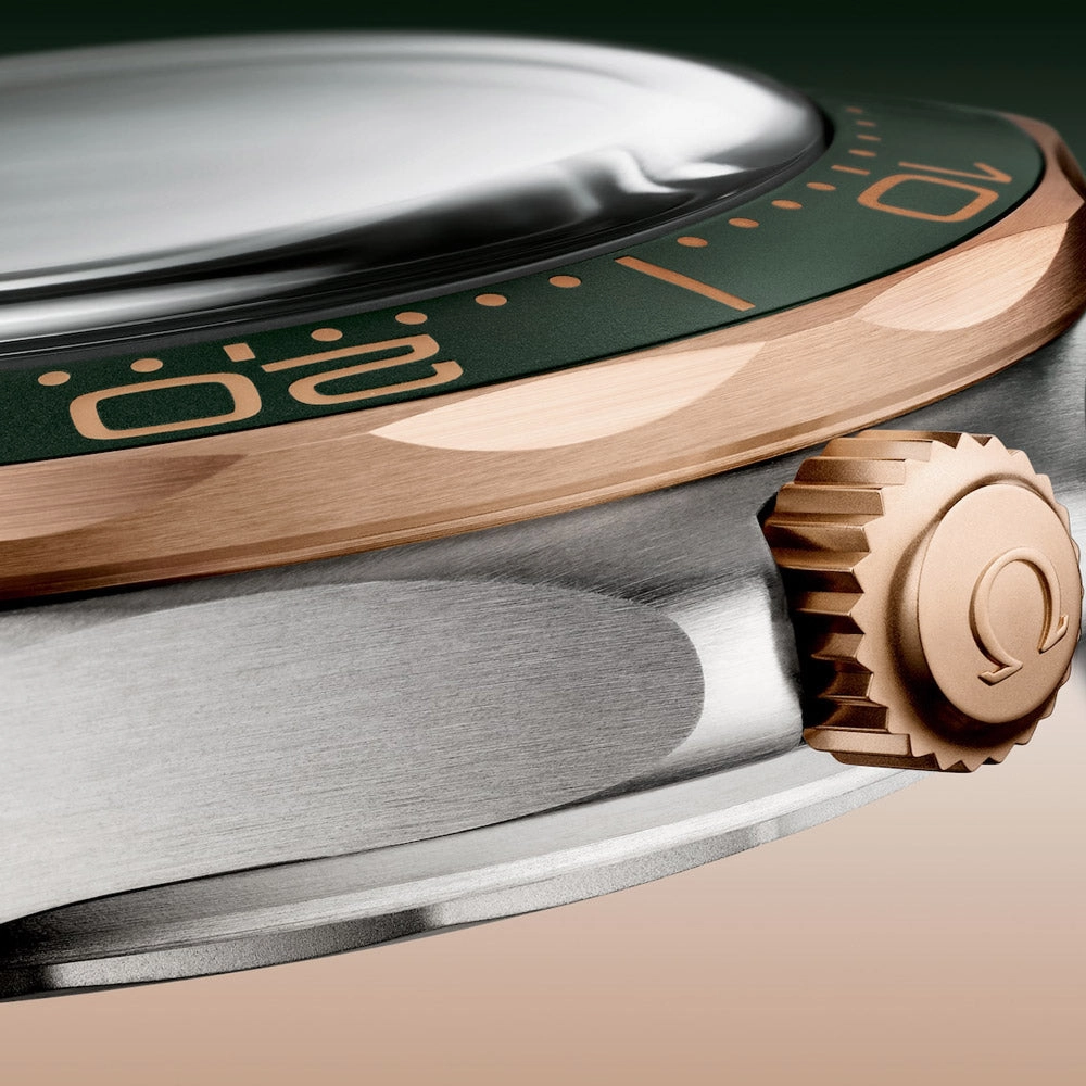 OMEGA Seamaster Diver 300M 42mm Green Dial Bronze Gold and Titanium Automatic Gents Watch 21090422010001