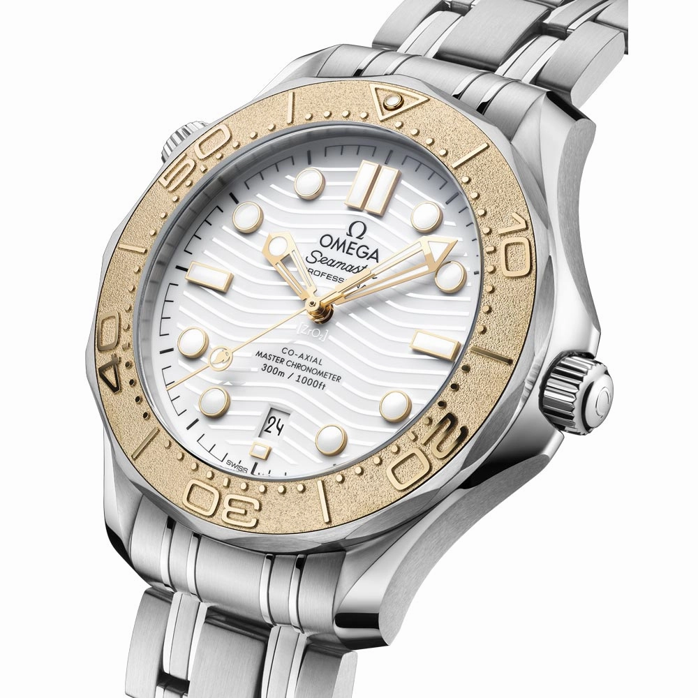 OMEGA Seamaster Diver 300M Paris 2024 Special Edition White Dial 42mm Steel & 18ct Gold Automatic Gents Watch 52221422004001