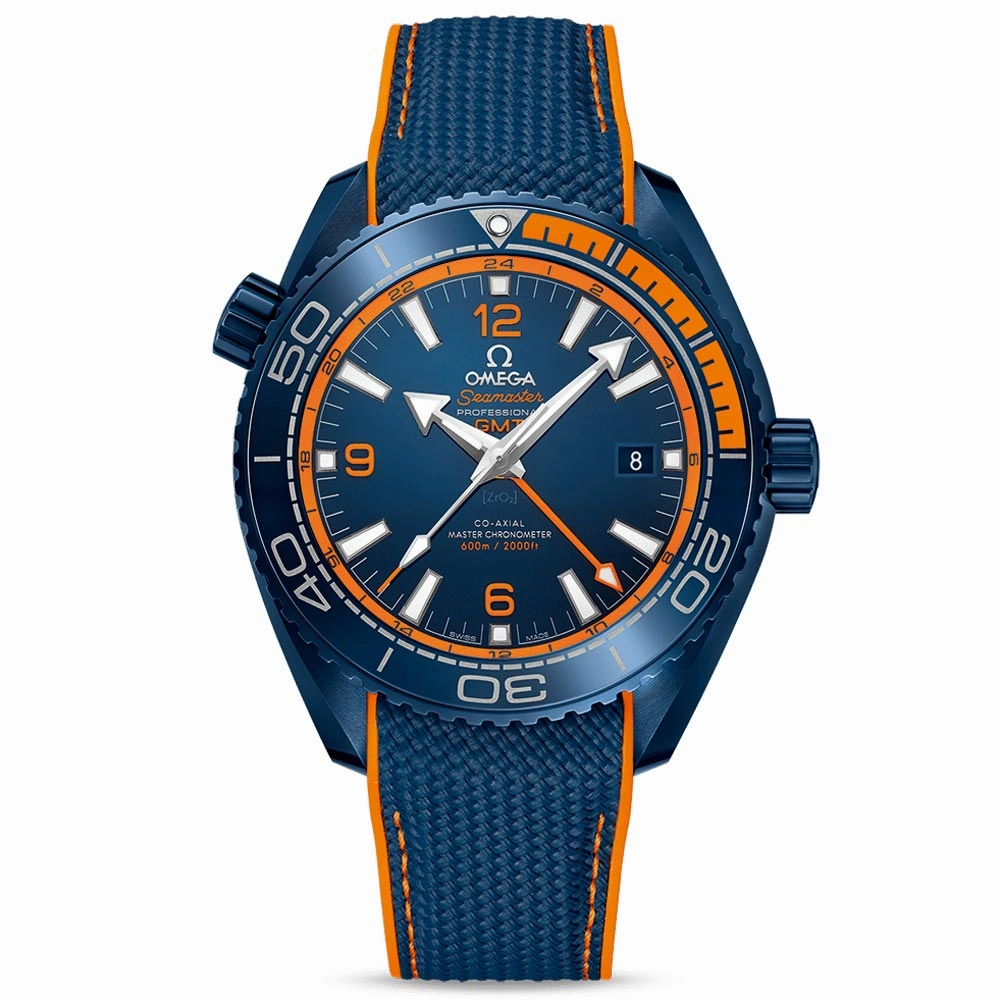 OMEGA Seamaster Planet Ocean 600M GMT 45.5mm Blue Dial Ceramic Automatic Gents Watch 21592462203001
