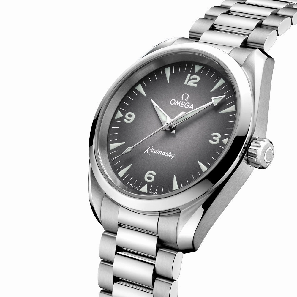 OMEGA Seamaster Railmaster 38mm Grey Dial Automatic Watch 23510382006001