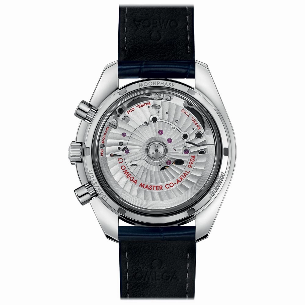 OMEGA Speedmaster Moonphase Chronograph 44.25mm Blue Dial Automatic Gents Watch 30433445203001