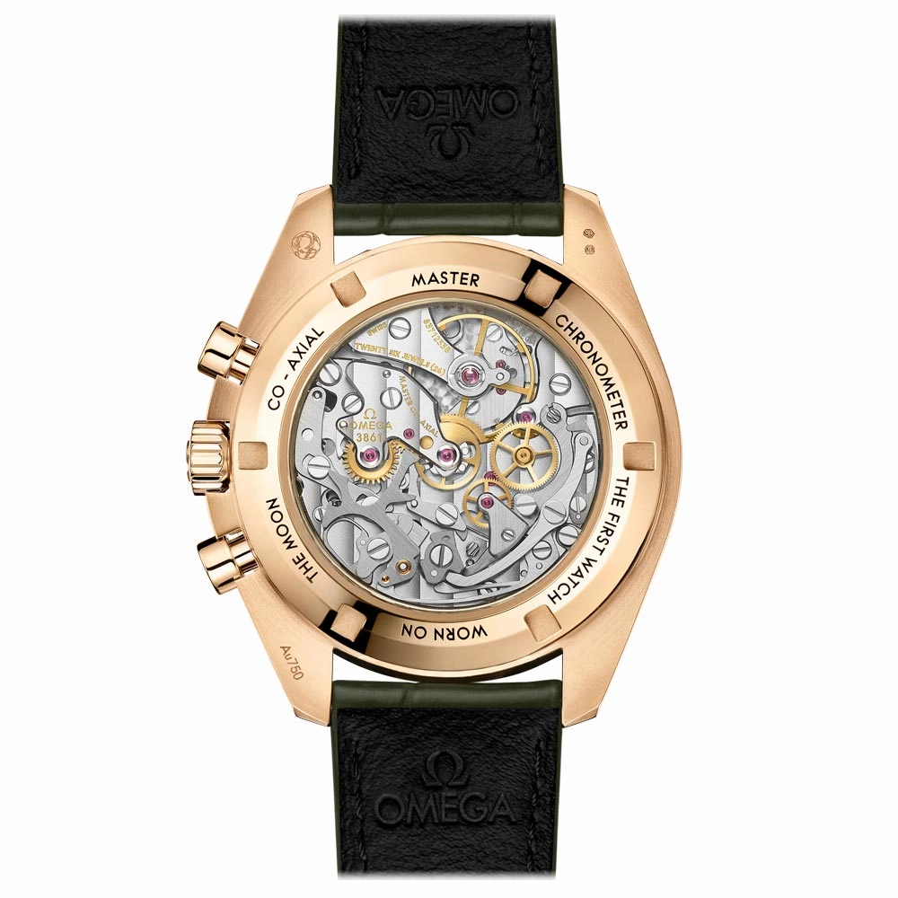 OMEGA Speedmaster Moonwatch Professional Chronograph 42mm Green Dial 18ct Yellow Gold Manual Wound Gents Watch 31063425010001