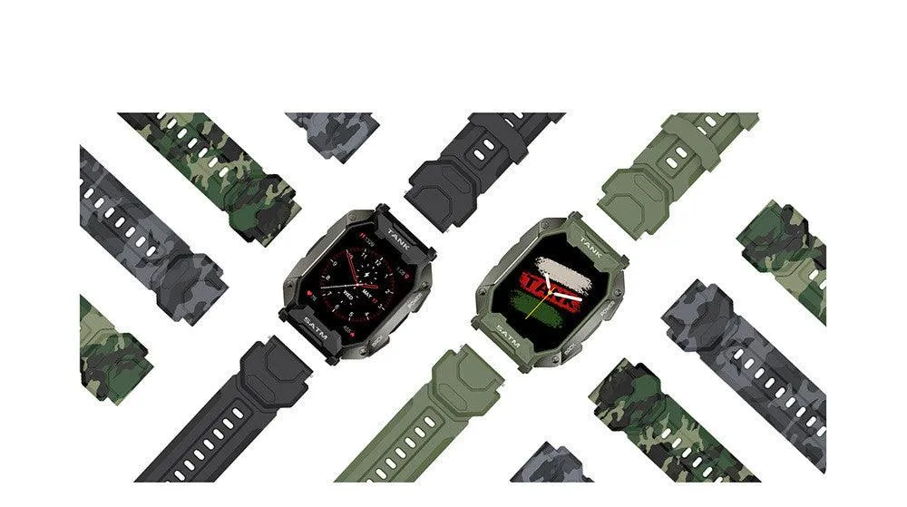 Outdoor Smart Watch 5ATM IP69K Waterproof Bluetooth