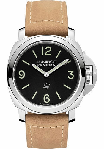 Panerai Luminor Base Logo - 44mm - Polished Steel - Black Dial - PAM01086 