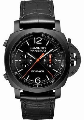 Panerai Luminor Chrono Flyback Ceramica - 44mm Black Ceramic Case - Black Sun-Brushed Dial - PAM01298 