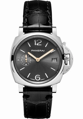 Panerai Luminor Due - 38mm Polished Steel Case - Anthracite Sun-Brushed Dial - PAM01247 