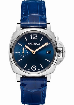 Panerai Luminor Due - 38mm Polished Steel Case - Blue Sun-Brushed Dial - PAM01273 