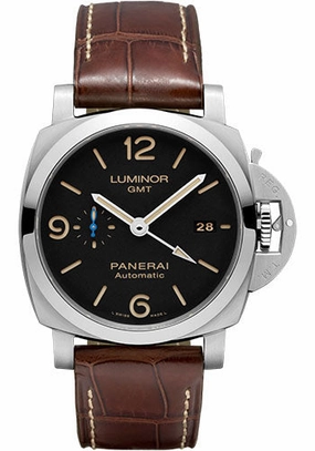 Panerai Luminor GMT - 44mm Brushed Steel Case - Black Dial - PAM01320 