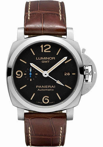 Panerai Luminor GMT - 44mm Brushed Steel Case - Black Dial - PAM01320 