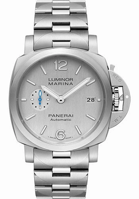 Panerai Luminor Marina - 42mm - Brushed Steel - Silver Vertical Brushed Dial - PAM00977 
